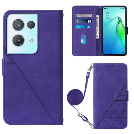 Crossbody 3D Embossed Flip Leather Phone Case, For OPPO Reno8, For OPPO Reno8 Pro, For OPPO Reno8 Pro+, For OnePlus Nord 2T