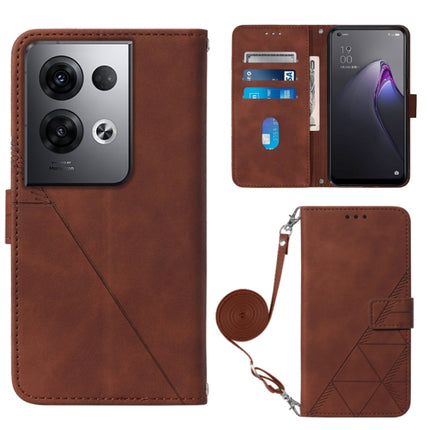 Crossbody 3D Embossed Flip Leather Phone Case, For OPPO Reno8, For OPPO Reno8 Pro, For OPPO Reno8 Pro+, For OnePlus Nord 2T