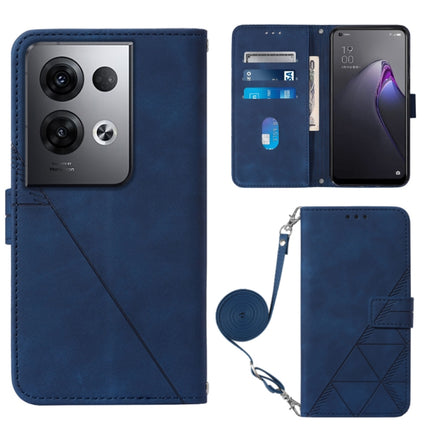 Crossbody 3D Embossed Flip Leather Phone Case, For OPPO Reno8, For OPPO Reno8 Pro, For OPPO Reno8 Pro+, For OnePlus Nord 2T