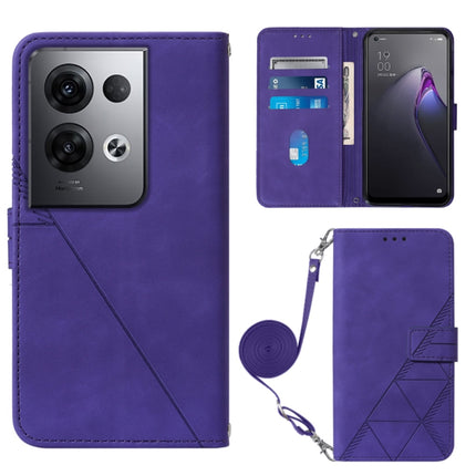 Crossbody 3D Embossed Flip Leather Phone Case, For OPPO Reno8, For OPPO Reno8 Pro, For OPPO Reno8 Pro+, For OnePlus Nord 2T