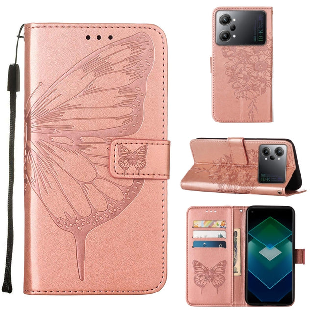 Embossed Butterfly Flip Leather Phone Case, For Motorola Moto G42, For Motorola Moto G52j 5G, For OPPO K10 Pro 5G