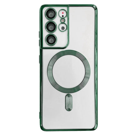 Electroplated Frame MagSafe Magnetic Phone Case, For Samsung Galaxy S22 5G, For Samsung Galaxy S22+ 5G, For Samsung Galaxy S22 Ultra 5G, For Samsung Galaxy S21 Ultra 5G