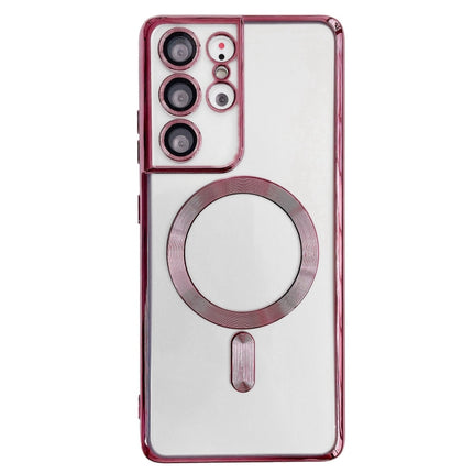 Electroplated Frame MagSafe Magnetic Phone Case, For Samsung Galaxy S22 5G, For Samsung Galaxy S22+ 5G, For Samsung Galaxy S22 Ultra 5G, For Samsung Galaxy S21 Ultra 5G