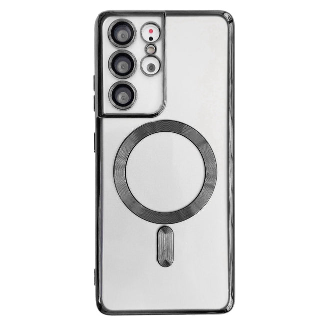 Electroplated Frame MagSafe Magnetic Phone Case, For Samsung Galaxy S21+ 5G, For Samsung Galaxy S21 5G