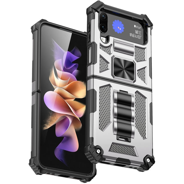 Armor Shockproof TPU + PC Magnetic Protective Phone Case with Holder, For Samsung Galaxy Z Flip4 5G