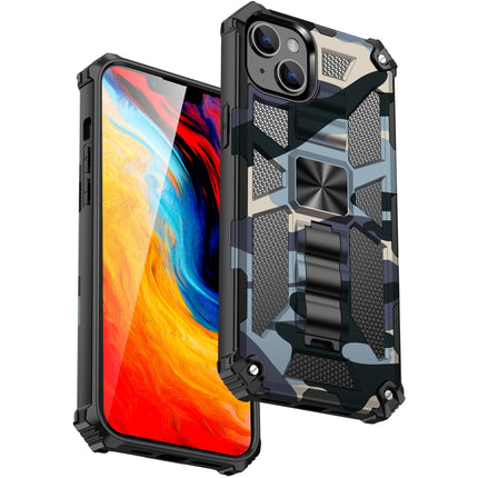Camouflage Armor Shockproof TPU + PC Magnetic Phone Case
