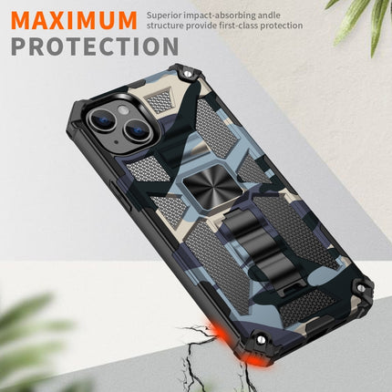 Camouflage Armor Shockproof TPU + PC Magnetic Phone Case