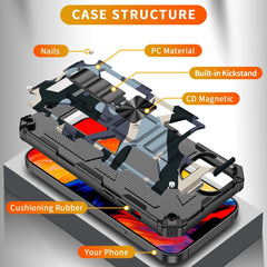 Camouflage Armor Shockproof TPU + PC Magnetic Phone Case, For iPhone 14, For iPhone 14 Plus, For iPhone 14 Pro, For iPhone 14 Pro Max