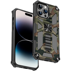 Camouflage Armor Shockproof TPU + PC Magnetic Phone Case, For iPhone 14, For iPhone 14 Plus, For iPhone 14 Pro, For iPhone 14 Pro Max