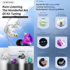 QKZ AK6 PLUS HiFi Bass Detachable Audio Cable Dynamic Heavy Bass Wired Earphone, with Mic, without Mic