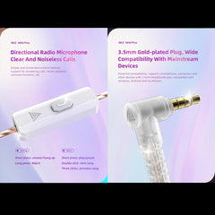 QKZ AK6 PLUS HiFi Bass Detachable Audio Cable Dynamic Heavy Bass Wired Earphone, with Mic, without Mic