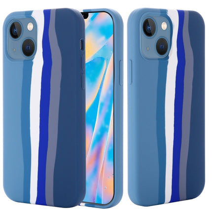 Rainbow Liquid Silicone Phone Case, For iPhone 14, For iPhone 14 Plus, For iPhone 14 Pro Max, For iPhone 14 Pro