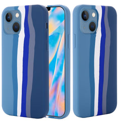 Rainbow Liquid Silicone Phone Case, For iPhone 14, For iPhone 14 Plus, For iPhone 14 Pro, For iPhone 14 Pro Max