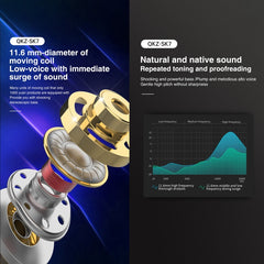 QKZ SK7 3.5mm Sports In-ear Copper Driver Wired HIFI Stereo Earphone with Mic
