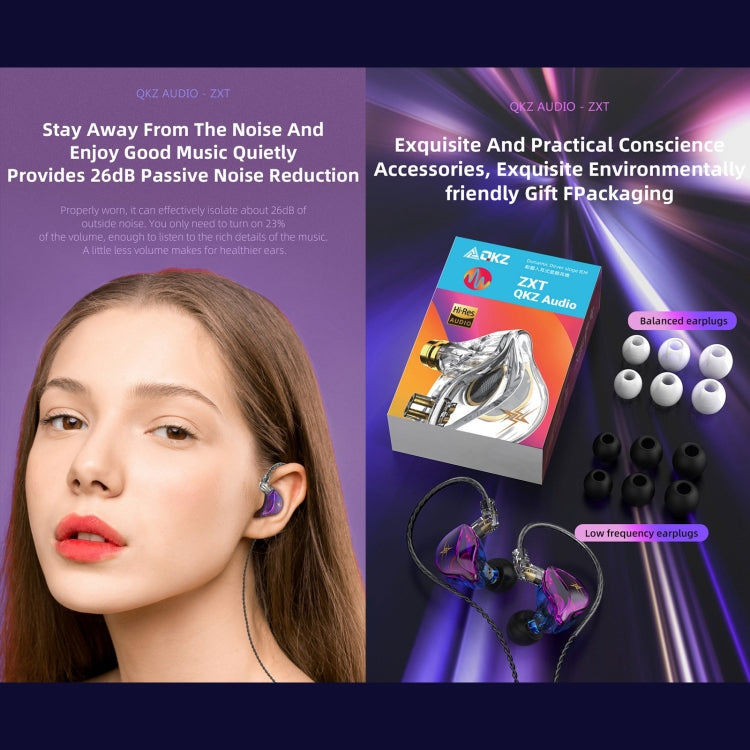 QKZ ZXT Sports In-ear Wired Control Plug HIFI Stereo Stage Monitor Earphone