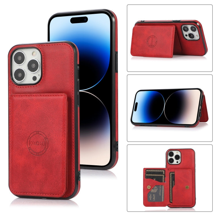 Calf Texture Magnetic Card Bag Case, For iPhone 14 Pro Max, For iPhone 14 Pro, For iPhone 14, For iPhone 14 Plus