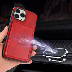 Calf Texture Magnetic Card Bag Case, For iPhone 14 Pro Max, For iPhone 14 Pro, For iPhone 14, For iPhone 14 Plus