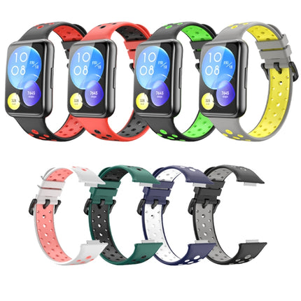 Two-color Silicone Watch Band, For Huawei Watch Fit 2