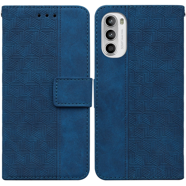 Geometric Embossed Leather Phone Case, For Tecno Spark 6 GO, For Motorola Moto G62 5G, For Tecno Pop 6 No Fingerprints, For OPPO A57 2022 4G