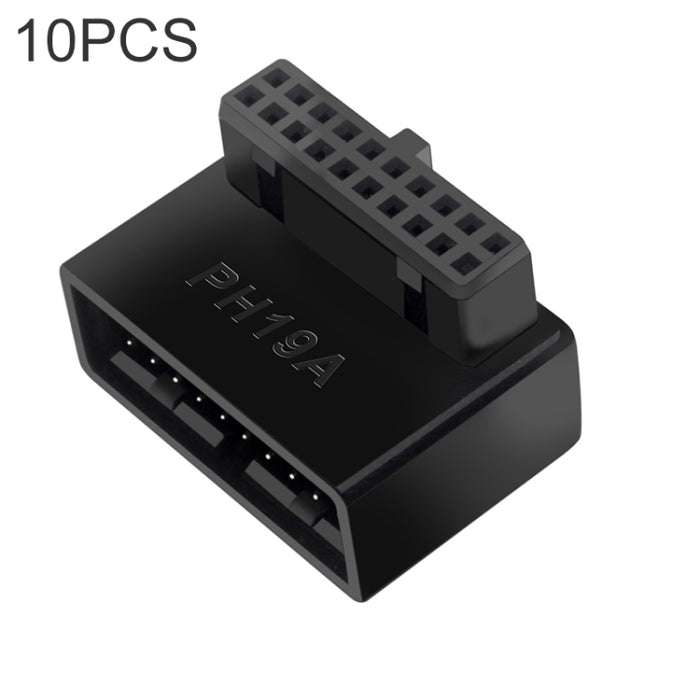 10 PCS 3.0 19P 20P 90 Degree Motherboard Male To Female Extension Adapter, Model:, PH19A, PH19B