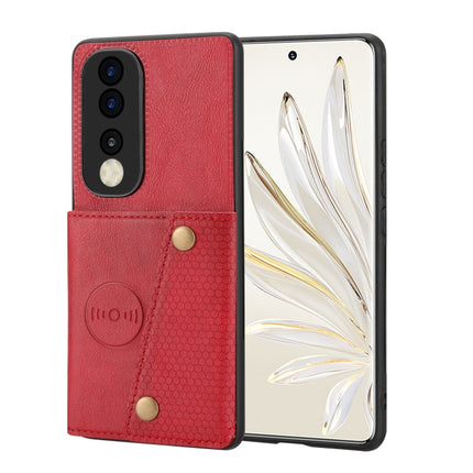 Double Buckle Card Slots Magnetic Phone Case, For Honor 70 Pro, For Samsung Galaxy A03 Core