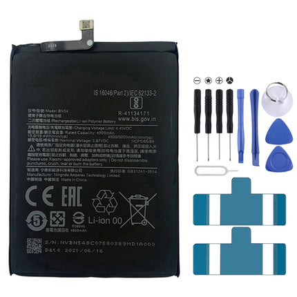 BN53 4820 mAh Li-Polymer Battery Replacement For Xiaomi Redmi Note 9 Pro 5G