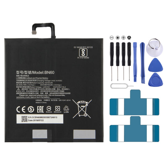 BN53 4820 mAh Li-Polymer Battery Replacement For Xiaomi Redmi Note 9 Pro 5G, BN60, BN80, BM4P, BN61