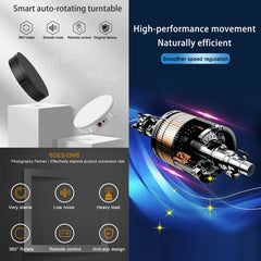 42cm Charging Rotating Display Stand Video Shooting Turntable, Load: 100kg, 42cm, Charging Power, US Plug, 42cm, Charging Power, EU Plug, 42cm, Charging Power, UK Plug, 42cm, Charging Power, AU Plug