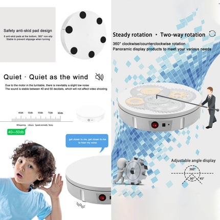 42cm Charging Rotating Display Stand Video Shooting Turntable, Load: 100kg, 42cm, Charging Power, US Plug, 42cm, Charging Power, EU Plug, 42cm, Charging Power, UK Plug, 42cm, Charging Power, AU Plug