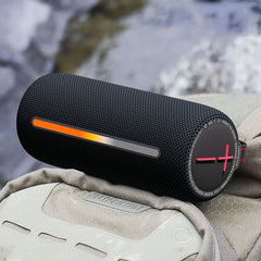 HOPESTAR P37 Tragbarer, wasserdichter, kabelloser Bluetooth-Lautsprecher für den Außenbereich mit RGB-Licht