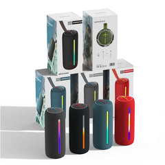 HOPESTAR P37 Tragbarer, wasserdichter, kabelloser Bluetooth-Lautsprecher für den Außenbereich mit RGB-Licht