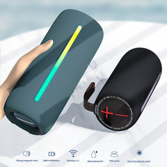 HOPESTAR P37 Tragbarer, wasserdichter, kabelloser Bluetooth-Lautsprecher für den Außenbereich mit RGB-Licht