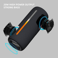 HOPESTAR P37 Tragbarer, wasserdichter, kabelloser Bluetooth-Lautsprecher für den Außenbereich mit RGB-Licht