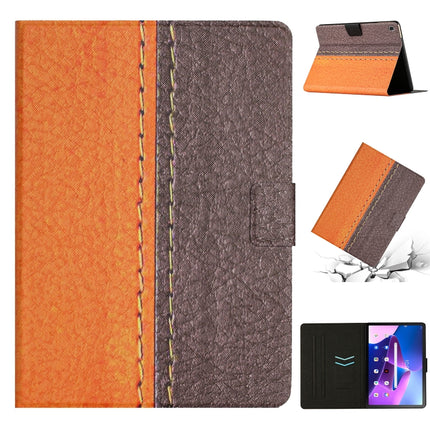 Stitching Solid Color Smart Leather Tablet Case, For Lenovo Tab M10 Plus, For Lenovo Tab P11