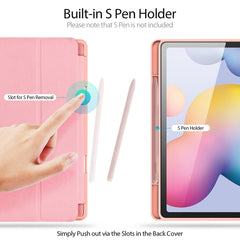 DUX DUCIS Domo Series Horizontal Flip Magnetic PU Leather Case with Three-folding Holder & Pen Slot, For Galaxy Tab S6 Lite 10.4 inch