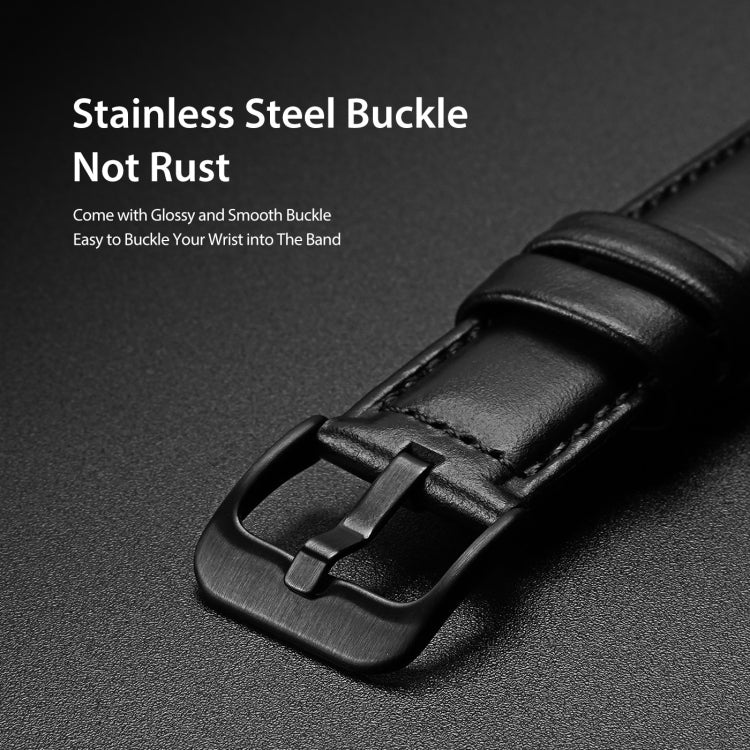 DUX DUCIS 22mm Genuine Leather Watch Band For Samsung Galaxy/Huawei/Honor/Xiaomi Watch, 22mm