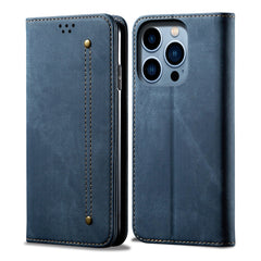 Denim Texture Casual Style Leather Phone Case, For iPhone 14, For iPhone 14 Plus, For iPhone 14 Pro, For iPhone 14 Pro Max