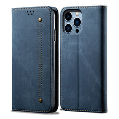 Denim Texture Casual Style Leather Phone Case, For iPhone 14, For iPhone 14 Plus, For iPhone 14 Pro, For iPhone 14 Pro Max