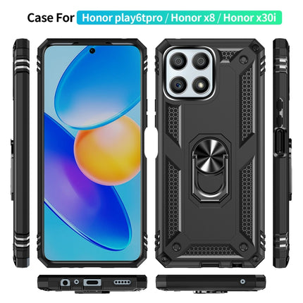 Shockproof TPU + PC Phone Case with 360 Degree Rotating Holder, For Honor Play6T Pro / X8 / X30i