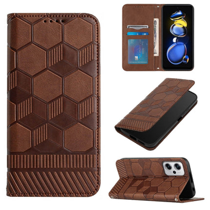 Football Texture Magnetic Leather Flip Phone Case, For Xiaomi Redmi Note 11T Pro, For Xiaomi Poco M4 5G, For Xiaomi Poco M4 Pro 4G, For Xiaomi Poco M4 Pro 5G