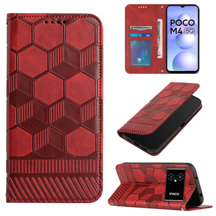 Football Texture Magnetic Leather Flip Phone Case, For Xiaomi Redmi Note 11T Pro, For Xiaomi Poco M4 5G, For Xiaomi Poco M4 Pro 4G, For Xiaomi Poco M4 Pro 5G