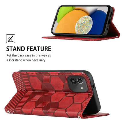 Football Texture Magnetic Leather Flip Phone Case, For Samsung Galaxy A03 164mm, For Samsung Galaxy A03s 164mm India, For Samsung Galaxy A03s 165.8mm US Version, For Samsung Galaxy A03s 166.5mm EU Version