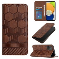 Football Texture Magnetic Leather Flip Phone Case, For Samsung Galaxy A03 164mm, For Samsung Galaxy A03 166mm, For Samsung Galaxy A03s 164mm India, For Samsung Galaxy A03s 165.8mm US Version