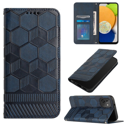 Football Texture Magnetic Leather Flip Phone Case, For Samsung Galaxy A03 164mm, For Samsung Galaxy A03s 164mm India, For Samsung Galaxy A03s 165.8mm US Version, For Samsung Galaxy A03s 166.5mm EU Version