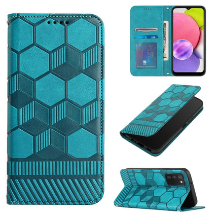 Football Texture Magnetic Leather Flip Phone Case, For Samsung Galaxy A03 164mm, For Samsung Galaxy A03s 164mm India, For Samsung Galaxy A03s 165.8mm US Version, For Samsung Galaxy A03s 166.5mm EU Version