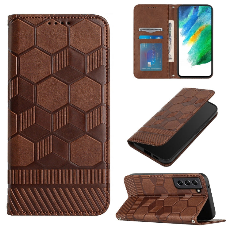 Football Texture Magnetic Leather Flip Phone Case, For Samsung Galaxy S21 FE, For Samsung Galaxy S22 5G, For Samsung Galaxy S22+ 5G, For Samsung Galaxy S22 Ultra 5G