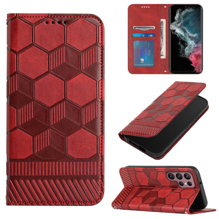 Football Texture Magnetic Leather Flip Phone Case, For Samsung Galaxy S21 FE, For Samsung Galaxy S22 5G, For Samsung Galaxy S22+ 5G, For Samsung Galaxy S22 Ultra 5G