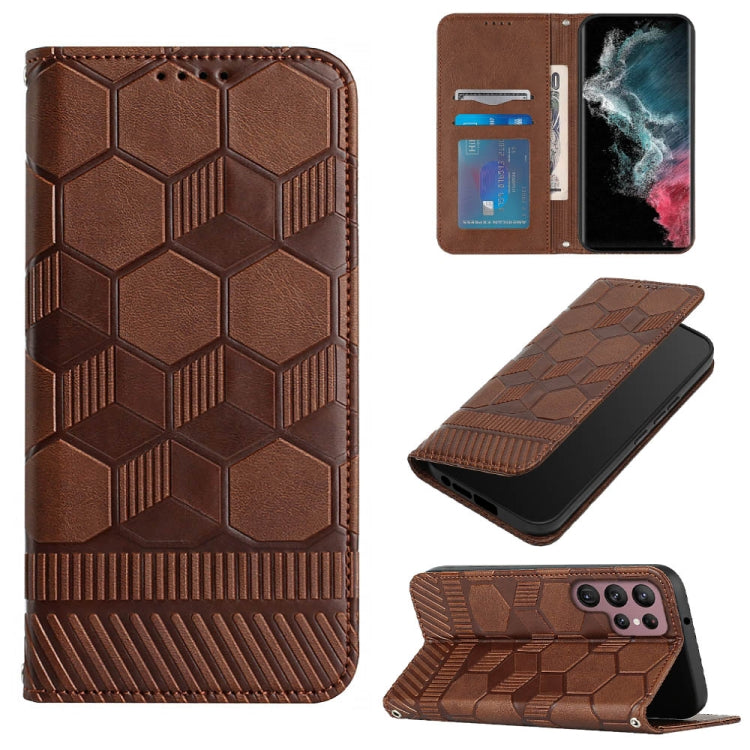 Football Texture Magnetic Leather Flip Phone Case, For Samsung Galaxy S21 FE, For Samsung Galaxy S22 5G, For Samsung Galaxy S22+ 5G, For Samsung Galaxy S22 Ultra 5G