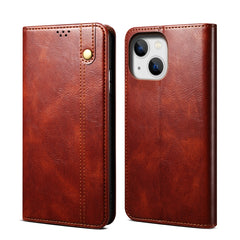 Simple Wax Crazy Horse Texture Horizontal Flip Leather Case, For iPhone 14, For iPhone 14 Plus, For iPhone 14 Pro, For iPhone 14 Pro Max