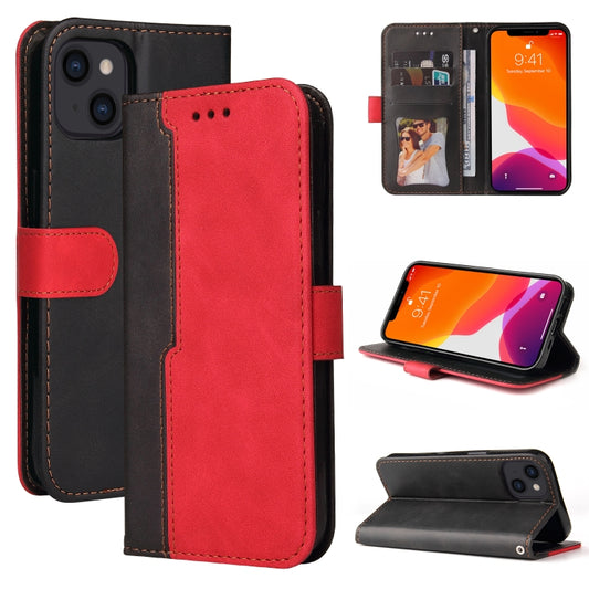 Stitching-color Leather Phone Case, For iPhone 14, For iPhone 14 Plus, For iPhone 14 Pro, For iPhone 14 Pro Max